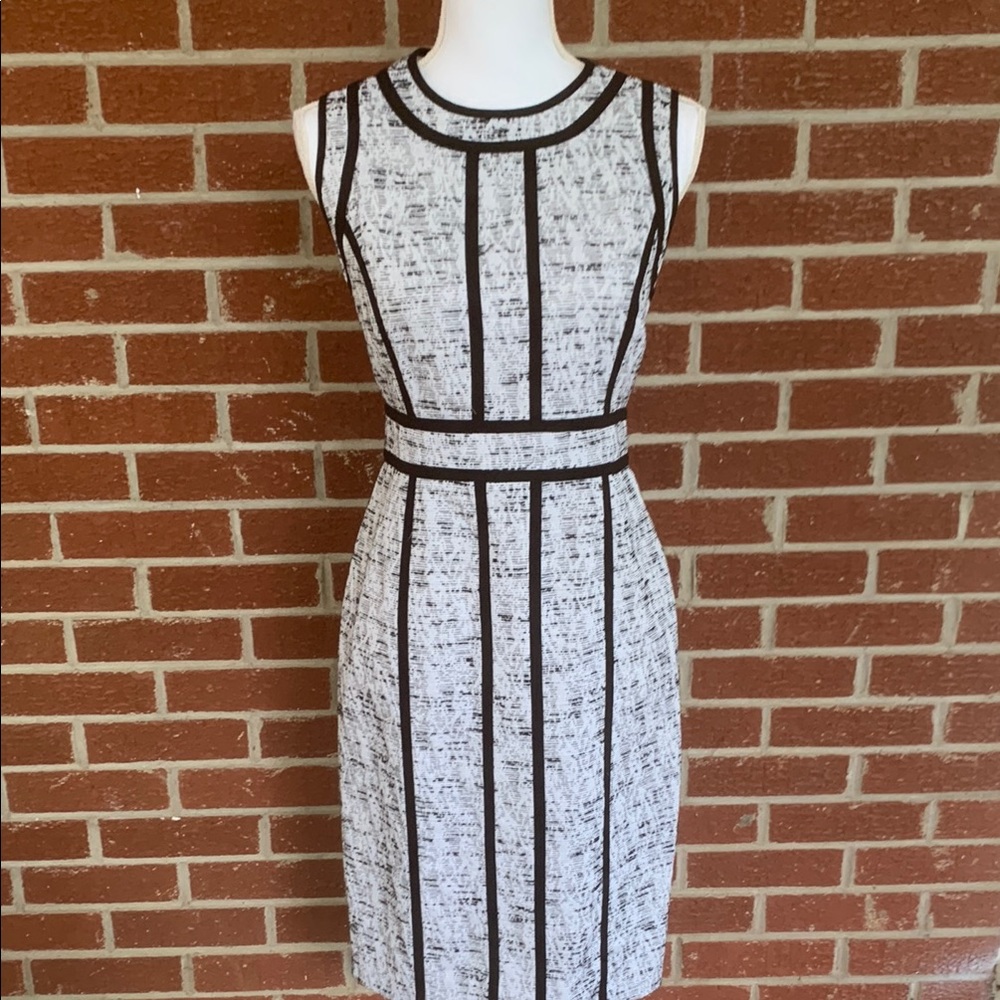 Calvin Klein black and white dress